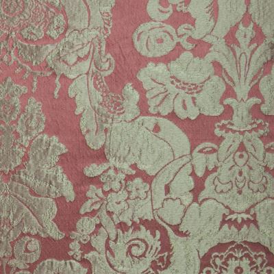 Damasco Giardino Craquele 33077 corallo-oro | Tessitura Bevilacqua