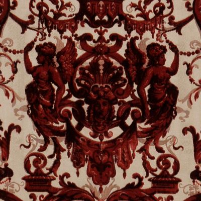 Velluto Grottesche petrolio 068-3135 | Tessitura Bevilacqua