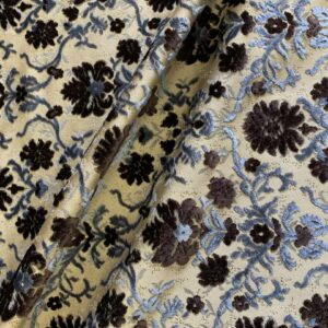 Velluto Multicolore Giardinetto petrolio 068-33372