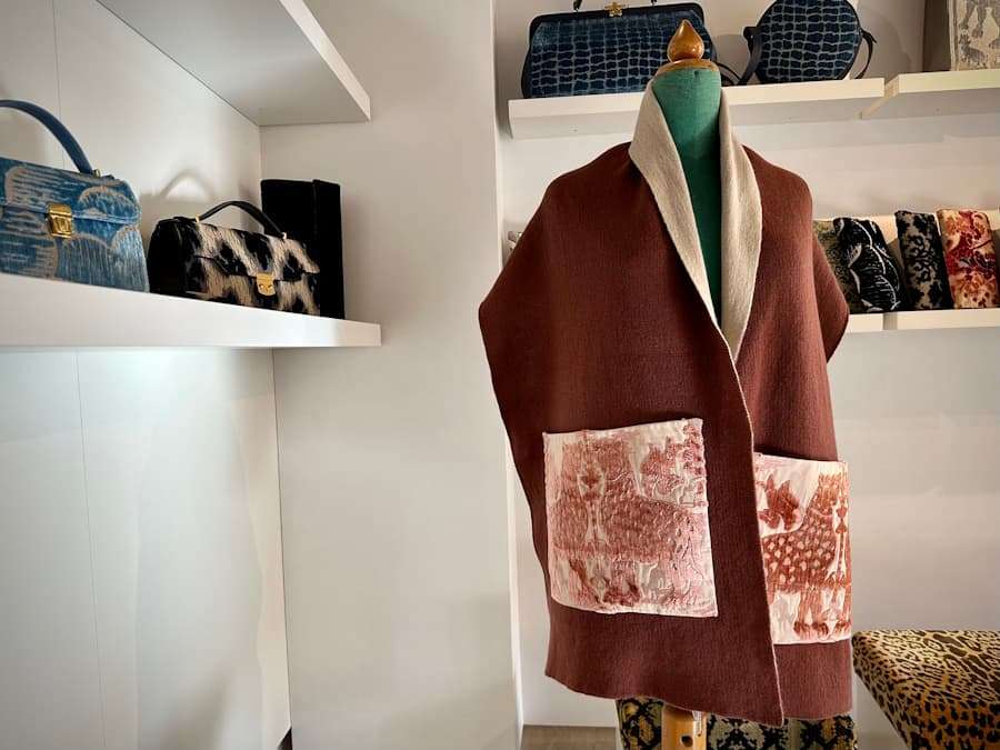 sciarpa cashmere bordeaux Fiere