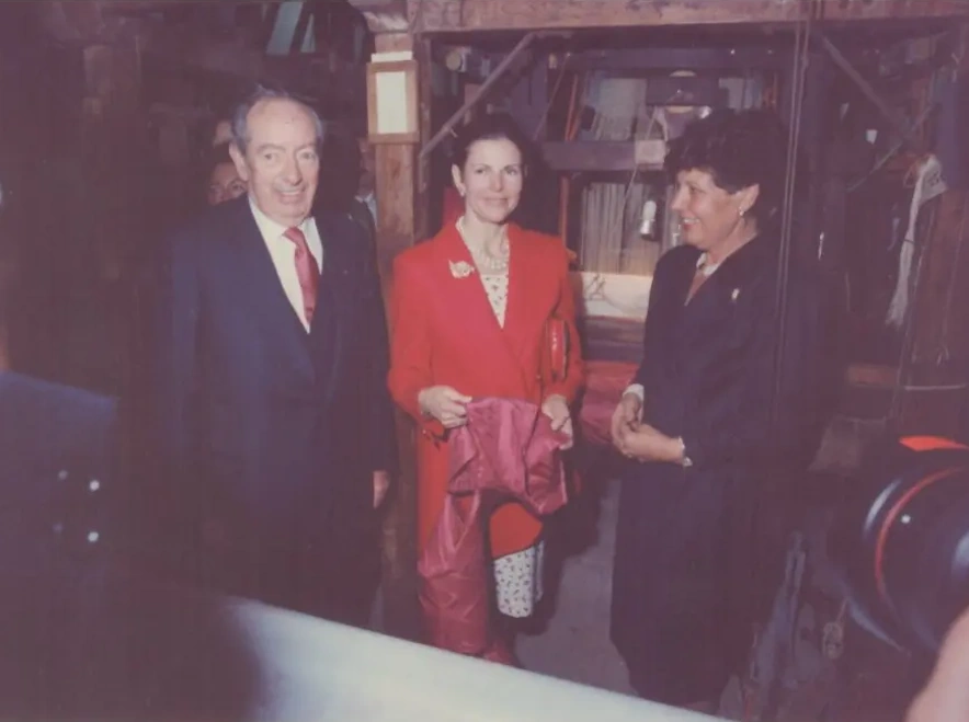 Giulio Bevilacqua con la Regina Silvia di Svezia 1991 Sala Tre Corone Municipio Stoccolma