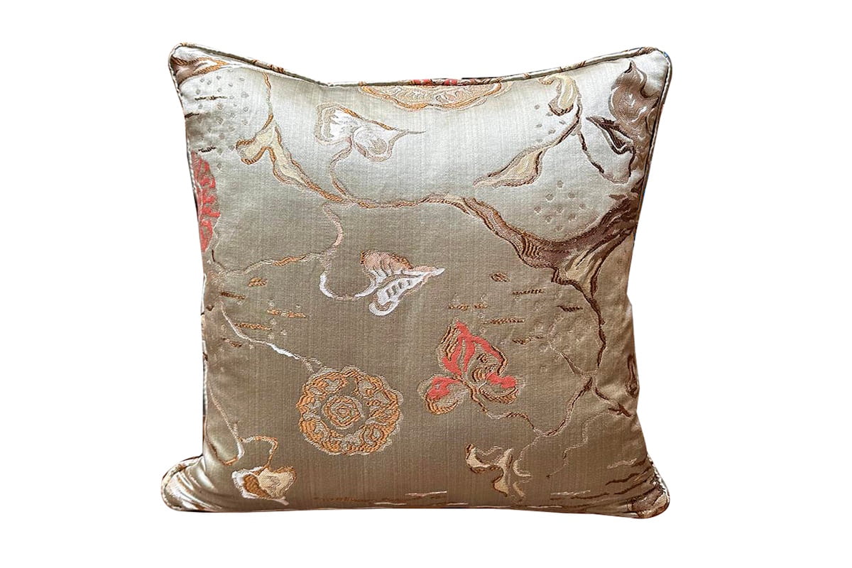 Cuscino lampasso Three Crowns giada 45x45 cm Cuscino lampasso Three Crowns giada | Tessitura Bevilacqua