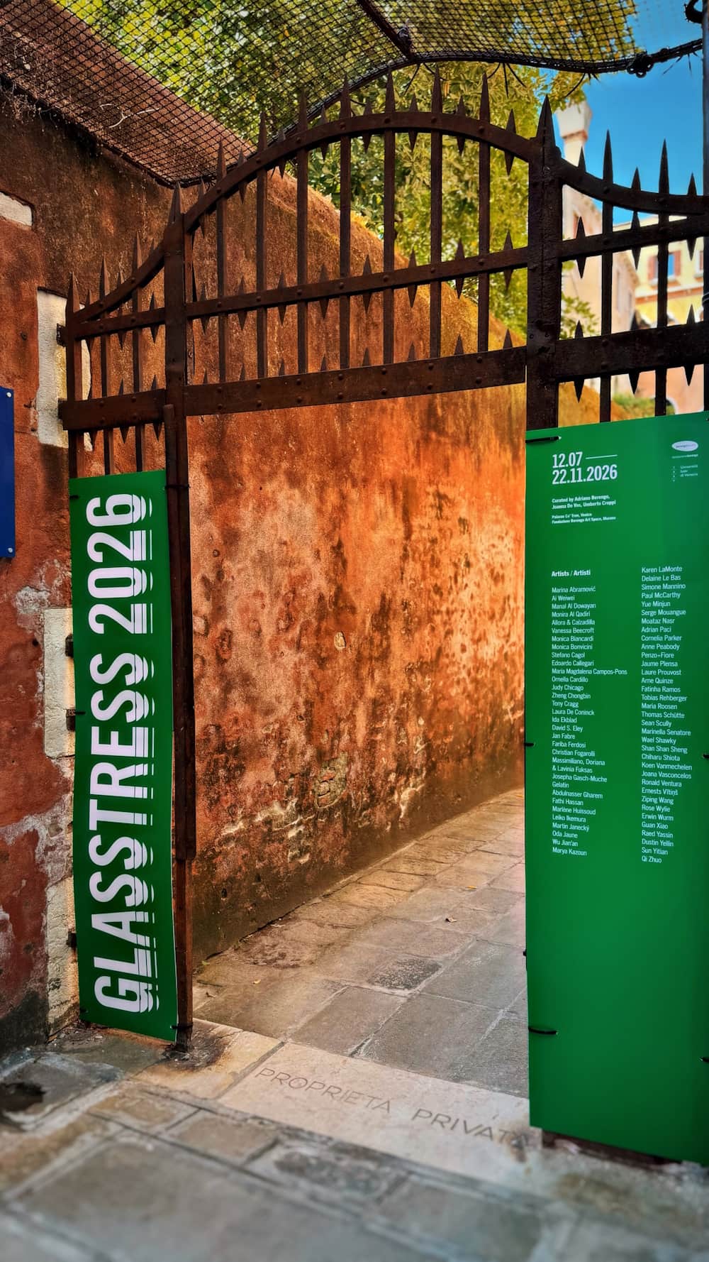 Glasstress 2026 Cuscino velluto Glicine petrolio | Tessitura Bevilacqua